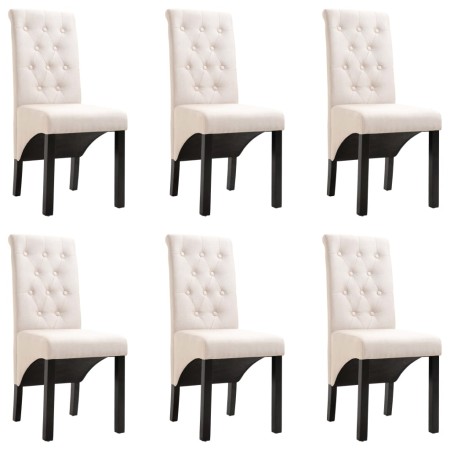 Sillas de comedor 6 unidades tela color crema de , Sillas de comedor - Ref: Foro24-276968, Precio: 572,73 €, Descuento: %
