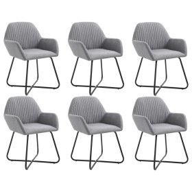 Sillas de comedor 6 unidades de tela gris claro de , Sillas de comedor - Ref: Foro24-277095, Precio: 604,70 €, Descuento: %