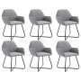 Sillas de comedor 6 unidades de tela gris claro de , Sillas de comedor - Ref: Foro24-277095, Precio: 604,70 €, Descuento: %