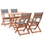 Set de comedor para jardín 5 pzas madera maciza eucalipto gris de , Conjuntos de jardín - Ref: Foro24-278907, Precio: 399,36 ...