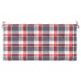 Cojín de banco de jardín tela Oxford a cuadros rojo 100x50x3cm de , Cojines para sillas y sofás - Ref: Foro24-314078, Precio:...