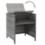 Conjunto de silla de jardín y taburete 4 piezas ratán PE gris de , Sillas de jardín - Ref: Foro24-316753, Precio: 293,62 €, D...