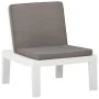 Silla de jardín con cojín plástico blanco de vidaXL, Sillas de jardín - Ref: Foro24-315846, Precio: 72,30 €, Descuento: %