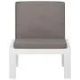 Silla de jardín con cojín plástico blanco de vidaXL, Sillas de jardín - Ref: Foro24-315846, Precio: 72,30 €, Descuento: %