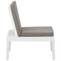 Silla de jardín con cojín plástico blanco de vidaXL, Sillas de jardín - Ref: Foro24-315846, Precio: 72,30 €, Descuento: %