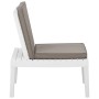 Silla de jardín con cojín plástico blanco de vidaXL, Sillas de jardín - Ref: Foro24-315846, Precio: 76,61 €, Descuento: %