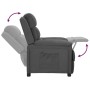 Sillón reclinable de tela gris oscuro de , Sillones - Ref: Foro24-342340, Precio: 231,88 €, Descuento: %