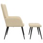 Sillón de relax con reposapiés de tela color crema de , Sillones - Ref: Foro24-327954, Precio: 120,78 €, Descuento: %