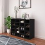 Zapatero de madera contrachapada negro 92x30x67,5 cm de , Zapateros y organizadores de calzado - Ref: Foro24-340216, Precio: ...