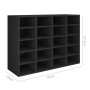 Zapatero de madera contrachapada negro 92x30x67,5 cm de , Zapateros y organizadores de calzado - Ref: Foro24-340216, Precio: ...