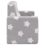 Sofá infantil de 2 plazas gris claro con estrellas felpa suave de , Mobiliario para bebés y niños pequeños - Ref: Foro24-3418...