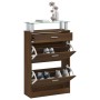 Mueble zapatero madera contrachapada marrón roble 63x24x104 cm de , Zapateros y organizadores de calzado - Ref: Foro24-342569...