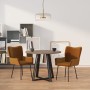 Sillas de comedor 2 unidades terciopelo marrón de , Sillas de comedor - Ref: Foro24-344806, Precio: 126,76 €, Descuento: %