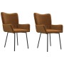Sillas de comedor 2 unidades terciopelo marrón de , Sillas de comedor - Ref: Foro24-344806, Precio: 126,76 €, Descuento: %