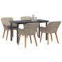 Conjunto de Comedor de Jardín 5 pcs Gris Claro ratán sintético en Mesas de jardín | Comprar online en Foru.es
