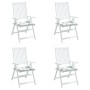 Cojines de silla 4 uds tela estampado de hojas 50x50x3 cm de , Cojines para sillas y sofás - Ref: Foro24-361087, Precio: 32,2...