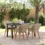 Conjunto de Comedor de Jardín 5 pcs Gris Claro ratán sintético en Mesas de jardín | Comprar online en Foru.es