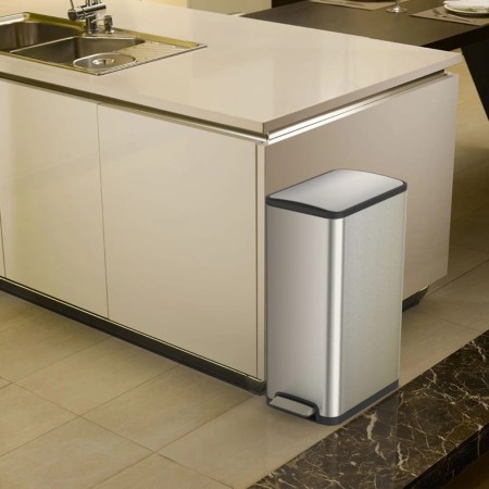 EKO Cubo de pedal Ecoslim 2x20 L plateado mate de , Contenedores de residuos - Ref: Foro24-440022, Precio: 157,64 €, Descuent...