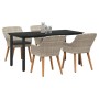 Conjunto de Comedor de Jardín 5 pcs Gris Claro ratán sintético en Mesas de jardín | Comprar online en Foru.es