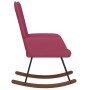 Silla mecedora de terciopelo rojo vino tinto de , Mecedoras - Ref: Foro24-327748, Precio: 108,97 €, Descuento: %