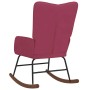 Silla mecedora de terciopelo rojo vino tinto de , Mecedoras - Ref: Foro24-327748, Precio: 108,97 €, Descuento: %