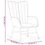 Silla mecedora de terciopelo rojo vino tinto de , Mecedoras - Ref: Foro24-327748, Precio: 108,97 €, Descuento: %