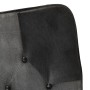 Mecedora con taburete cuero auténtico y lona negro de , Mecedoras - Ref: Foro24-339710, Precio: 122,32 €, Descuento: %