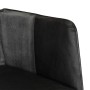 Mecedora con taburete cuero auténtico y lona negro de , Mecedoras - Ref: Foro24-339710, Precio: 122,32 €, Descuento: %