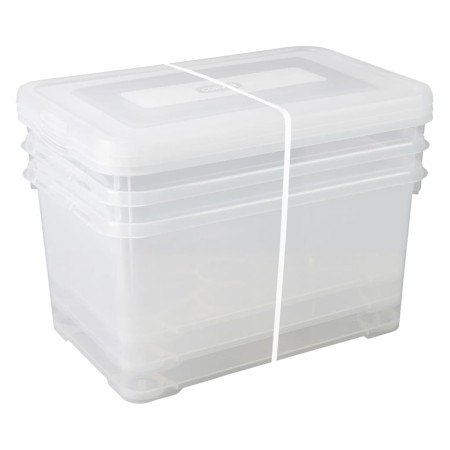 Curver Juego de cajas de almacenamiento Handy transparente 3x50 L de , Cestas para almacenaje - Ref: Foro24-443854, Precio: 7...