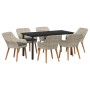Conjunto de Comedor de Jardín 7 pcs Gris Claro ratán sintético en Mesas de jardín | Comprar online en Foru.es