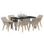Conjunto de Comedor de Jardín 7 pcs Gris Claro ratán sintético en Mesas de jardín | Comprar online en Foru.es