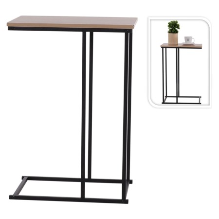 H&S Collection Mesa auxiliar con superficie de MDF natural y negro de , Mesas auxiliares - Ref: Foro24-445863, Precio: 33,06 ...