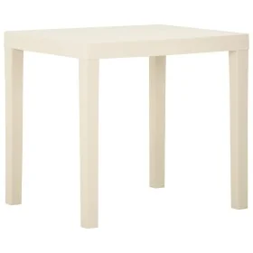 Mesa de jardín de plástico blanca 79x65x72 cm de vidaXL, Mesas de jardín - Ref: Foro24-315842, Precio: 73,42 €, Descuento: %