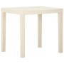 Mesa de jardín de plástico blanca 79x65x72 cm de vidaXL, Mesas de jardín - Ref: Foro24-315842, Precio: 74,83 €, Descuento: %