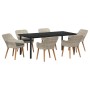 Conjunto de Comedor de Jardín 7 pcs Gris Claro ratán sintético en Mesas de jardín | Comprar online en Foru.es