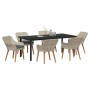 Conjunto de Comedor de Jardín 7 pcs Gris Claro ratán sintético en Mesas de jardín | Comprar online en Foru.es