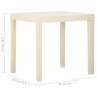 Mesa de jardín de plástico blanca 79x65x72 cm de vidaXL, Mesas de jardín - Ref: Foro24-315842, Precio: 74,83 €, Descuento: %