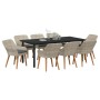 Conjunto de Comedor de Jardín 9 pcs Gris Claro ratán sintético en Mesas de jardín | Comprar online en Foru.es