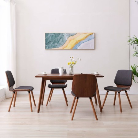 Sillas de comedor giratorias 4 unidades tela gris de , Sillas de comedor - Ref: Foro24-3054810, Precio: 604,99 €, Descuento: %