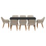 Conjunto de Comedor de Jardín 9 pcs Gris Claro ratán sintético en Mesas de jardín | Comprar online en Foru.es