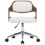 Sillas de comedor giratorias 2 uds madera curvada cuero blanco de , Sillas de comedor - Ref: Foro24-3054929, Precio: 287,94 €...