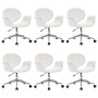 Sillas de comedor giratorias 6 unidades cuero sintético blanco de , Sillas de comedor - Ref: Foro24-3054859, Precio: 934,79 €...
