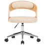Sillas de comedor giratorias 4 uds madera curvada cuero crema de , Sillas de comedor - Ref: Foro24-3054915, Precio: 522,62 €,...