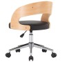 Sillas de comedor giratorias 2 uds madera curvada y cuero negro de , Sillas de comedor - Ref: Foro24-3054917, Precio: 286,95 ...
