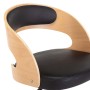 Sillas de comedor giratorias 2 uds madera curvada y cuero negro de , Sillas de comedor - Ref: Foro24-3054917, Precio: 286,95 ...