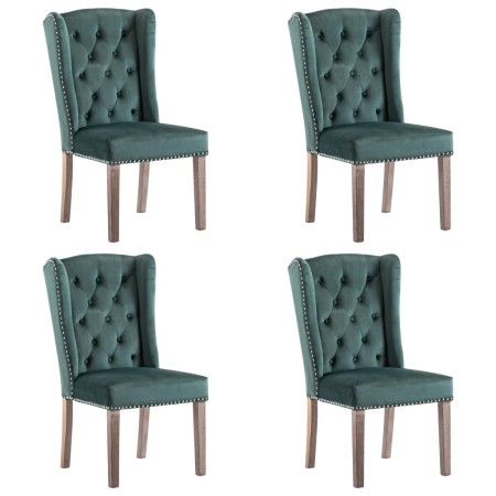 Sillas de comedor 4 unidades terciopelo verde oscuro de , Sillas de comedor - Ref: Foro24-3055854, Precio: 773,87 €, Descuent...