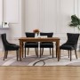 Sillas de comedor 4 unidades tela negra de , Sillas de comedor - Ref: Foro24-3058300, Precio: 620,29 €, Descuento: %