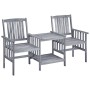 Sillas de jardín con mesita y cojines madera maciza acacia de , Conjuntos de jardín - Ref: Foro24-3061315, Precio: 161,86 €, ...
