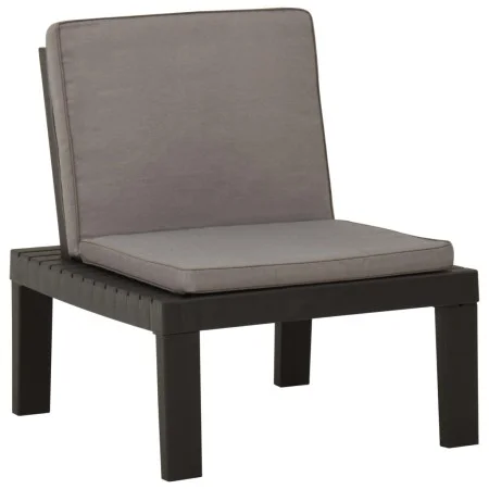 Silla de jardín con cojín plástico gris de vidaXL, Sillas de jardín - Ref: Foro24-315847, Precio: 70,37 €, Descuento: %
