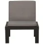 Silla de jardín con cojín plástico gris de vidaXL, Sillas de jardín - Ref: Foro24-315847, Precio: 70,37 €, Descuento: %